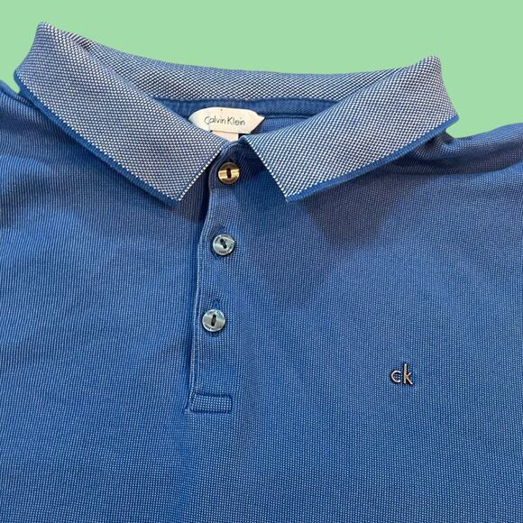 Calvin Klein blue Polo Shirt size L - Picture 4 of 4